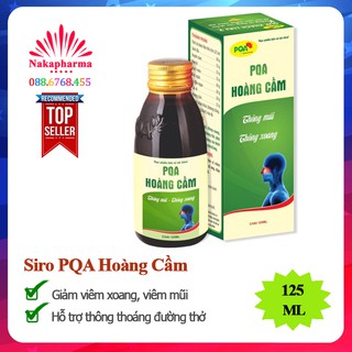 Siro PQA Hoàng Cầm – Giúp thông mũi, giảm viêm xoang, viêm mũi dị ứng, thông thoáng đường thở