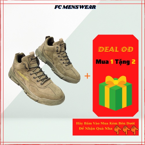 Giày Da Lộn Nam 𝑭𝑹𝑬𝑬𝑺𝑯𝑰𝑷 Giày Sneaker Da Nam [ Hàng Độc Nhập Khẩu]- Bảo Hành Dài 1 Năm - Mẫu Giày Mới Nhất