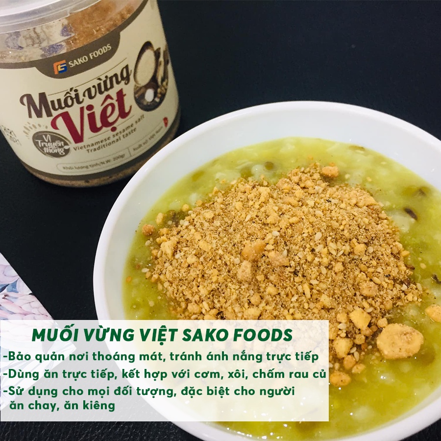 Muối Vừng Lạc Sako Foods hộp 200g, Muối Lạc Vừng Vị Truyền Thống Thơm Ngon Dinh Dưỡng - Nuti Vegan | BigBuy360 - bigbuy360.vn