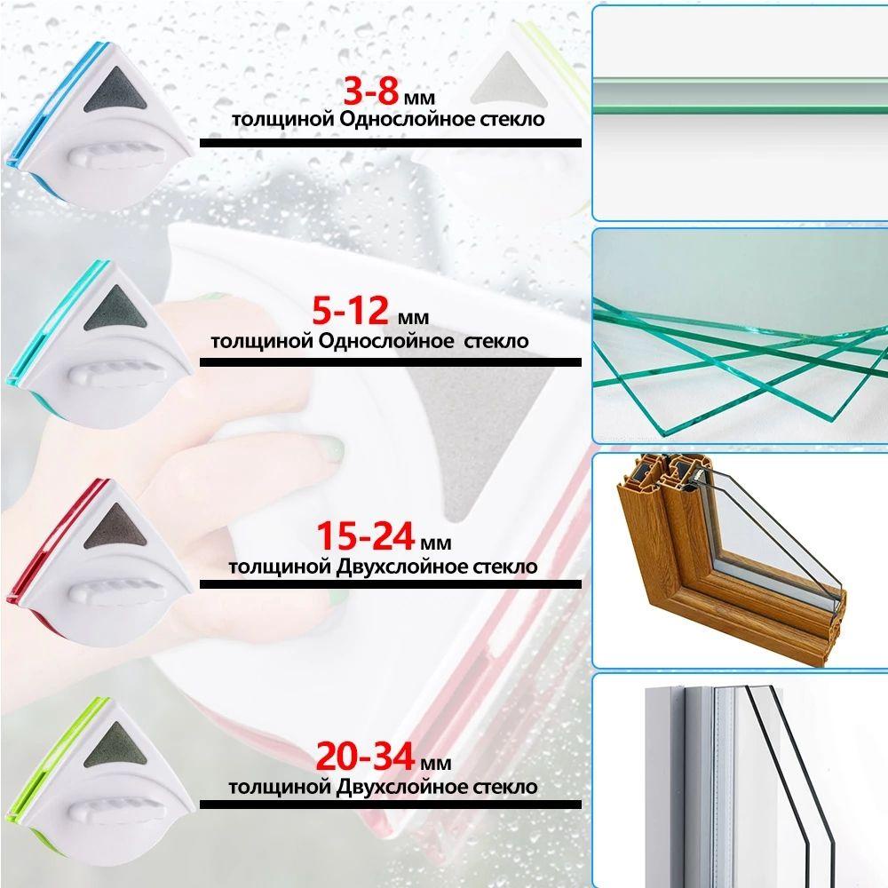 Mocho Dụng Cụ Lau Kính Cửa Sổ Hai Lớp Hình Tam Giác Chống Rơi Sáng Tạo