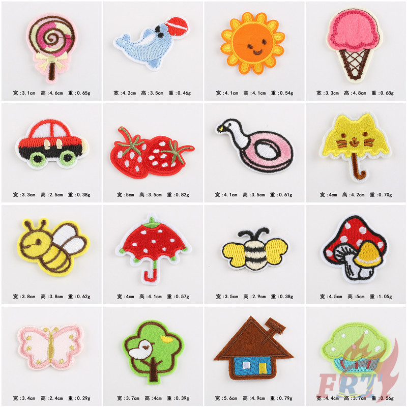 Bộ 39 miếng vá ủi thêu trang trí thủ công Mini World of Bunny