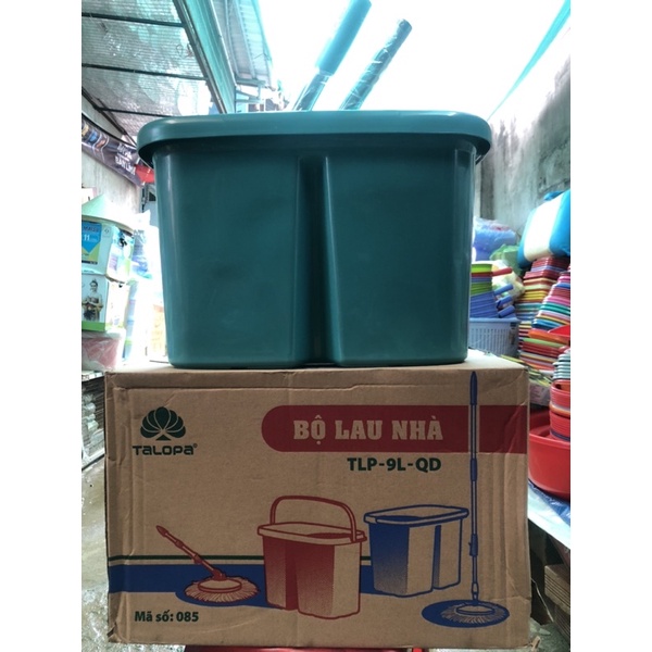 Bộ cây thùng lau nhà xoay 360 Talopa (Nhựa tốt chắc chắn)