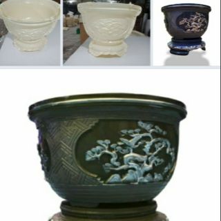Khuôn chậu tròn:rộng 70. Nhựa ABS