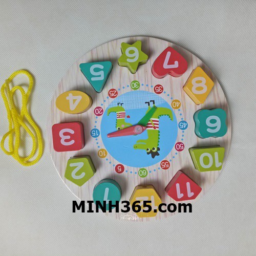 Đồ Chơi Đồng Hồ Gỗ Cho Bé - Bộ Đồ Chơi Gỗ Cao Cấp