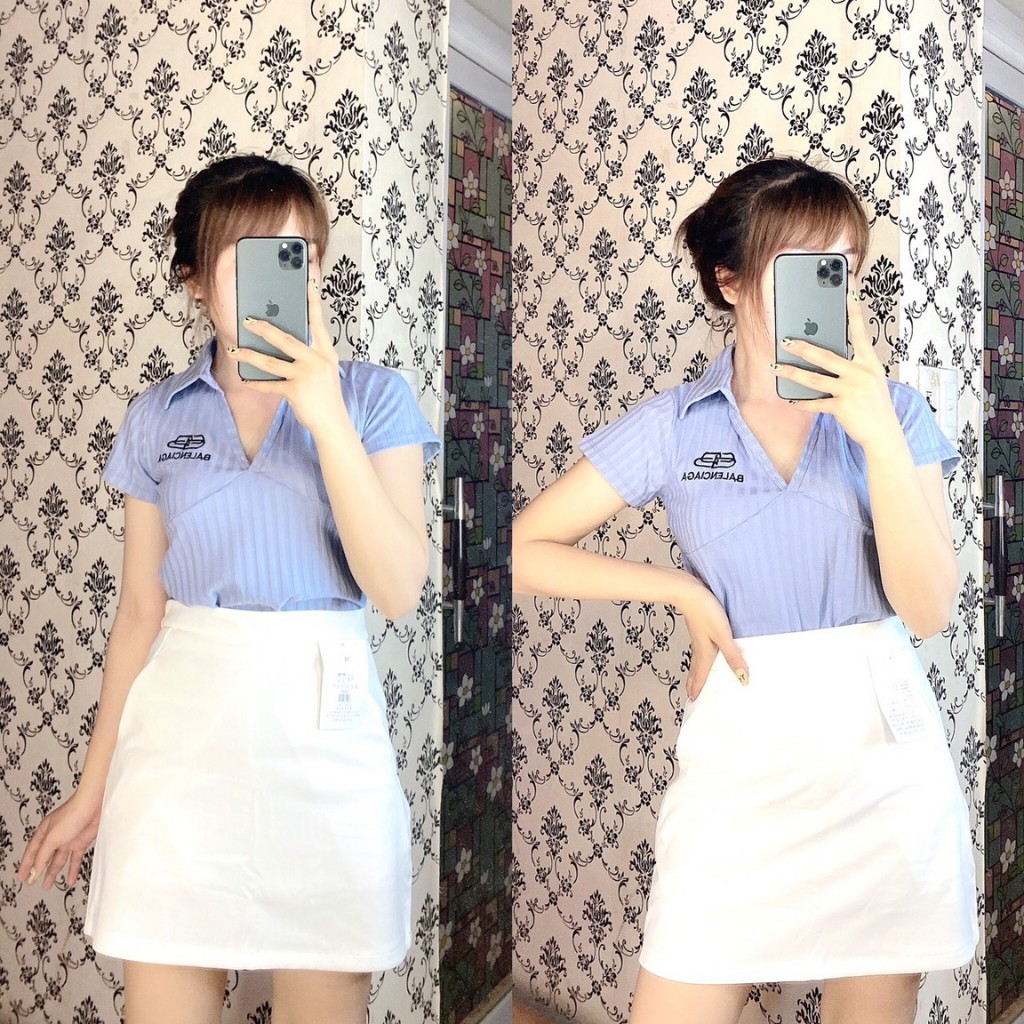 Chân váy ngắn chữ A công sở lưng cao thiết kế phong cách trẻ trung H&N Clothing CV1 | BigBuy360 - bigbuy360.vn