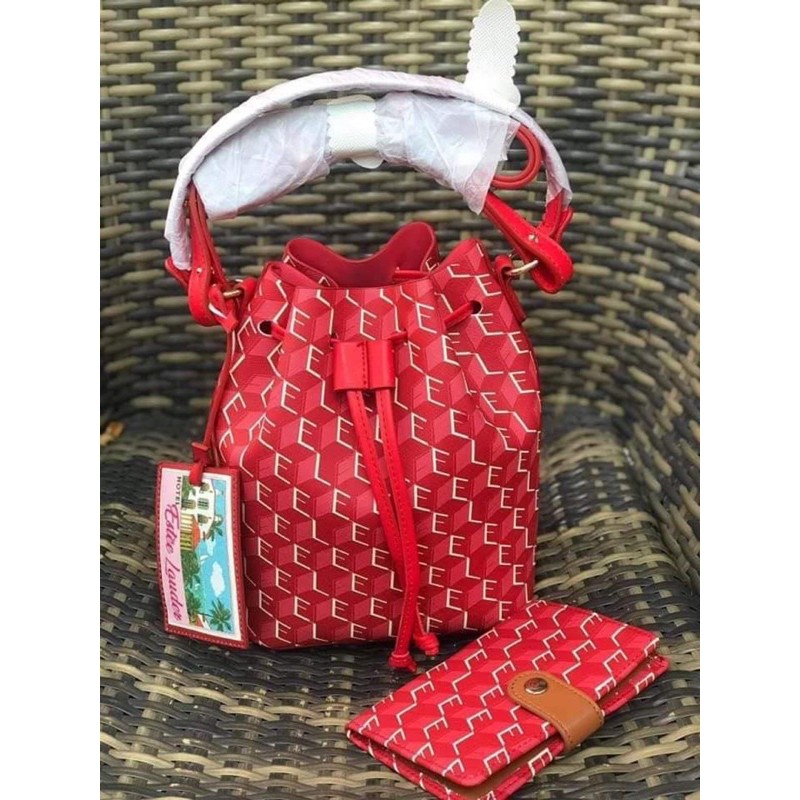 Set túi bucket và ví EsteeLauder AUTHENTIC 100%