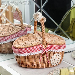 ◕Giỏ Đan Tre Đựng Đồ Tiện Lợi Khi Đi Dã Ngoại