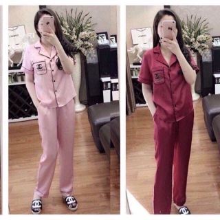 Bộ Pijama lụa satin THIẾT KẾ tay ngắn quần dài chất siêu đẹp size từ 40 - 70kg
