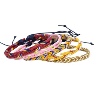 Tay Dệt Bện Vòng Tay Nữ Bohemian Vintage Dây Dân Tộc Quyến Rũ Vòng Tay Boho Trang Sức