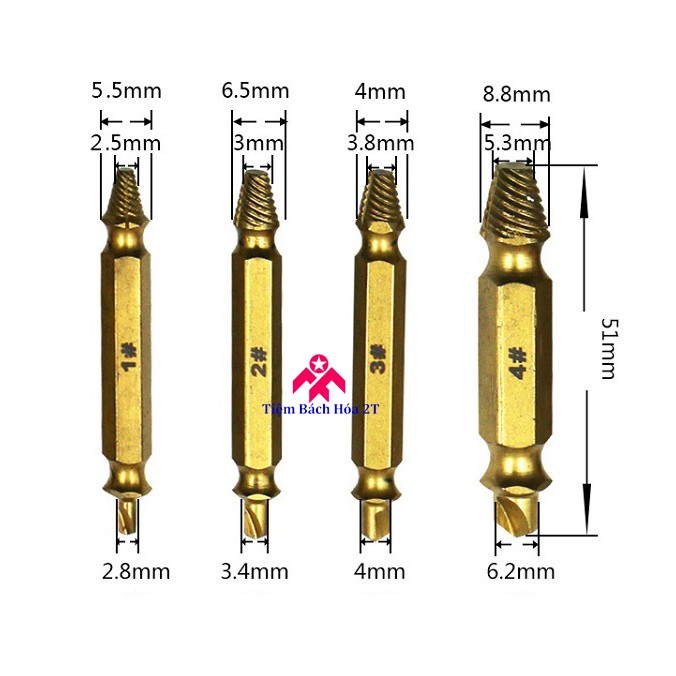 Bộ tháo đinh ốc vít tòe đầu V1