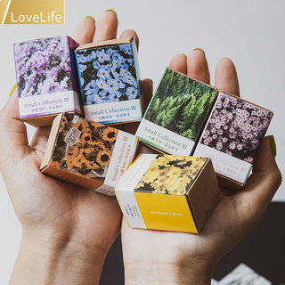 Bộ 100 Sticker Dán Tự Trang Trí Sổ Tay/Nhật Ký/Laptop Họa Tiết Hoa Lá Bốn Mùa