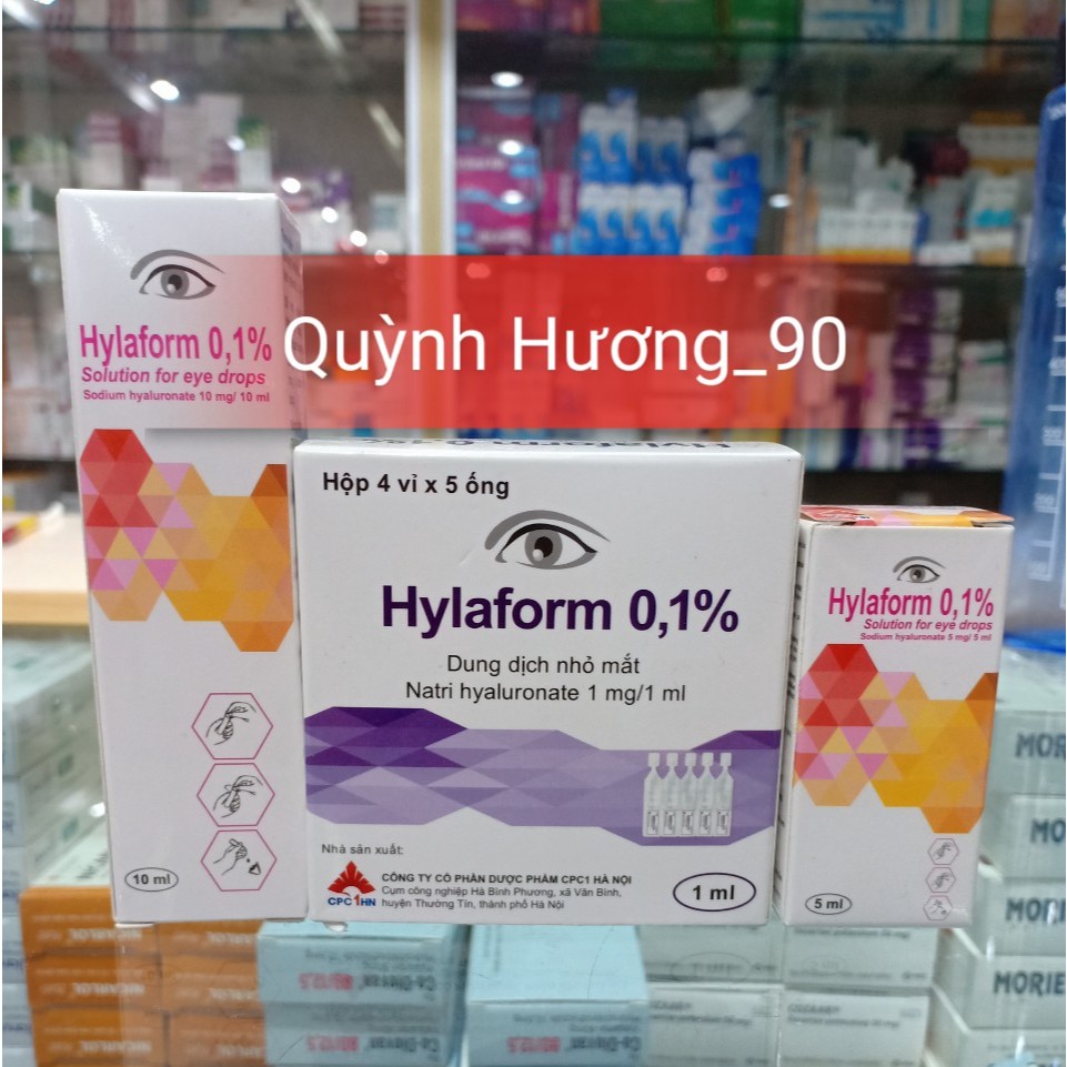 Nước mắt nhân tạo HYLAFORM 0.1% dùng cho mắt khô mỏi