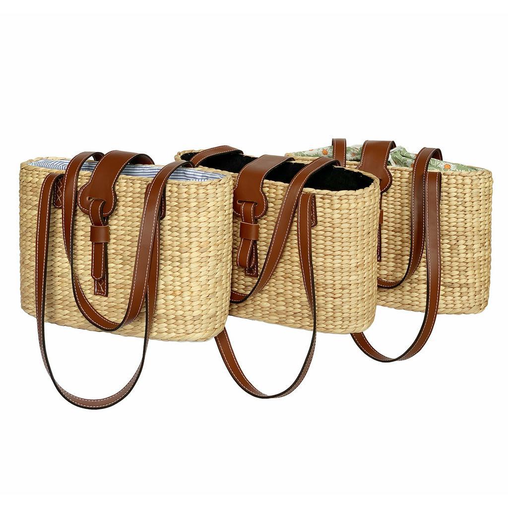 Túi Lục Bình Quai Da Square Basket Bag Thời Trang Nữ Chu Du - Size Trung