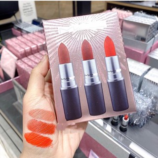 [Son MAC, bill Mỹ] SET SON LÌ MAC MACYS HOLIDAY TRIO 3 THỎI FULLSIZE