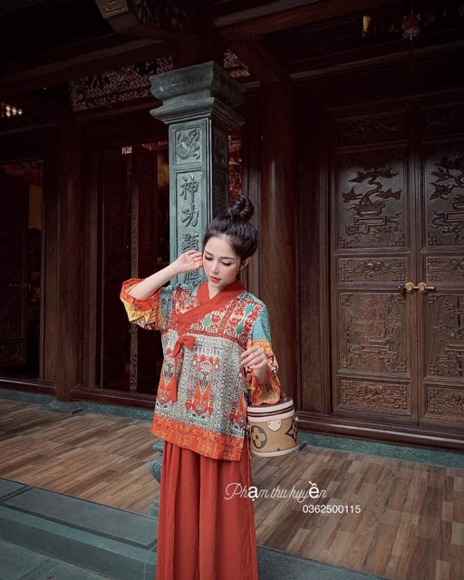 BỘ PHẬT TỬ HOẠ TIẾT CỔ CHÉO | BigBuy360 - bigbuy360.vn