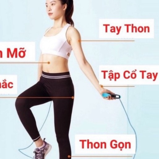 Dây Nhảy Thể Lực Lõi Thép, Dây Nhảy Giảm Cân Đếm Vòng Tập Thể Dục Gym Tại Nhà