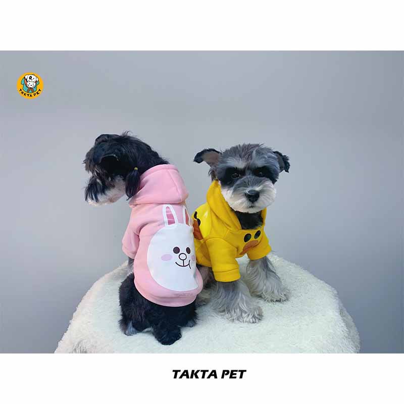 Áo Hoodie Có Nón Tay Dài In Hình Gấu Dễ Thương Cho Thú Cưng