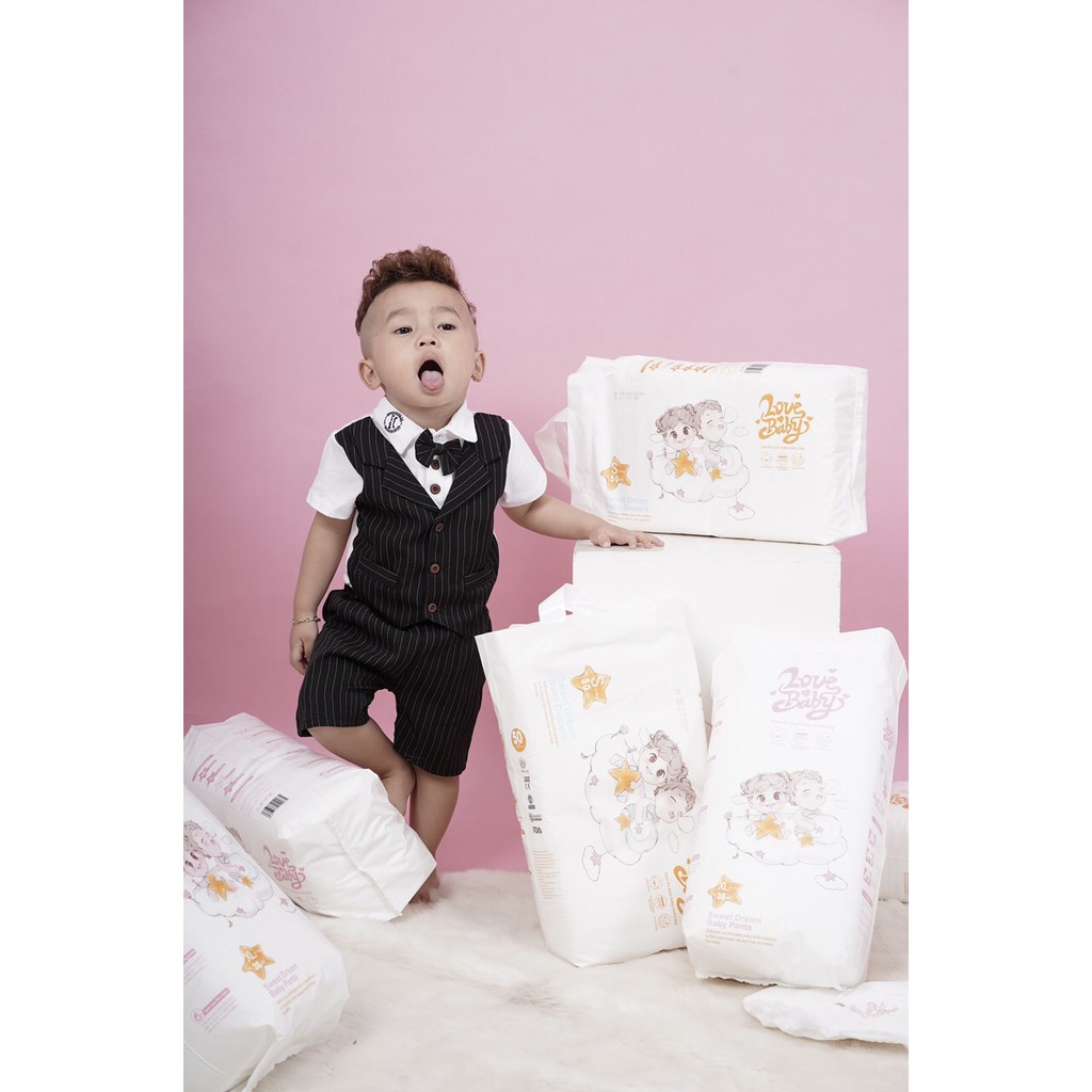 tã/bỉm hữu cơ LOVE BABY dán quần NB36 / S50 / M46/ L42 / XL38 / XXL34