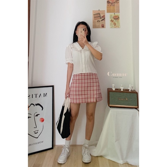Chân váy ngắn caro Comic 606070