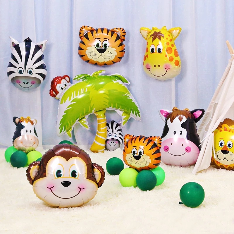 Bong Bóng Hình Đầu Động Vật Trang Trí Tiệc Sinh Nhật Cho Bé