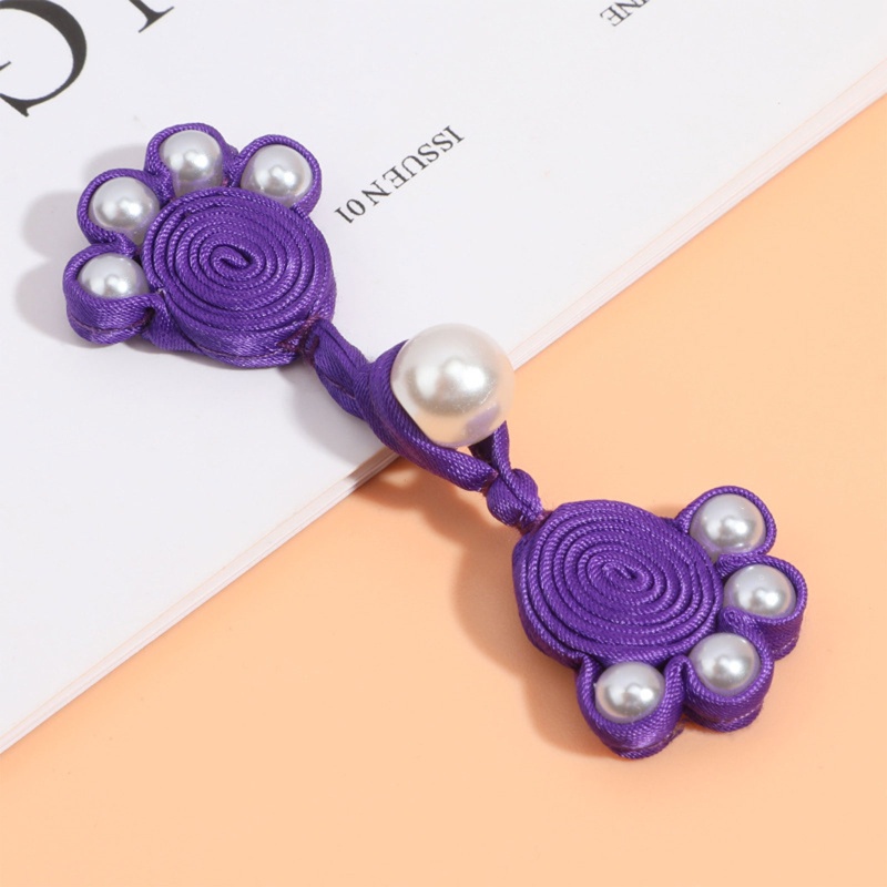 Nút Thắt Thêu Sườn Xám Trung Hoa Handmade Đính Ngọc Trai