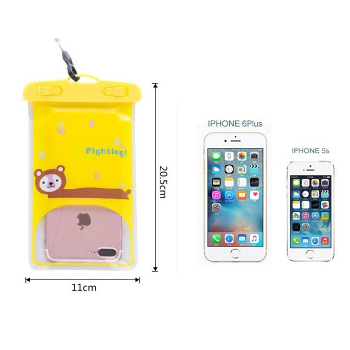 Túi Đựng Điện Thoại Bằng PVC Chống Thấm Nước Họa Tiết Hoạt Hình Dễ Thương