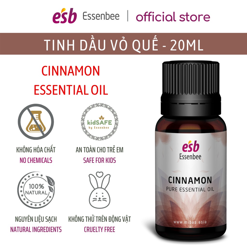 Tinh dầu Vỏ Quế – Essenbee – 20ml