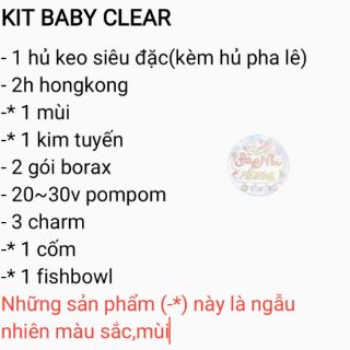 KIT CLEAR SLIME 12 MÓN/KIT BABY CLEAR