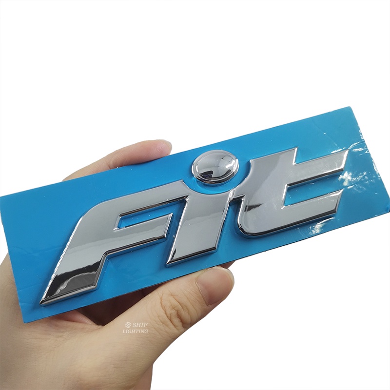 1 Miếng Dán Logo Màu Đen Bằng ABS Chrome Cho Xe Hơi Honda Fit Jazz