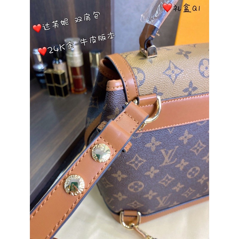 Túi đeo chéo, túi xách nữ Lockme da thật cao cấp LV Louis Vuitton