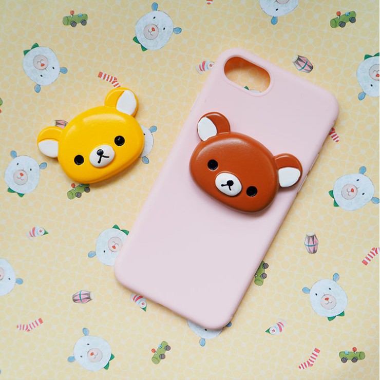 Charm mô hình đầu gấu Brown Bear cho các bạn trang trí vỏ điện thoại, DIY