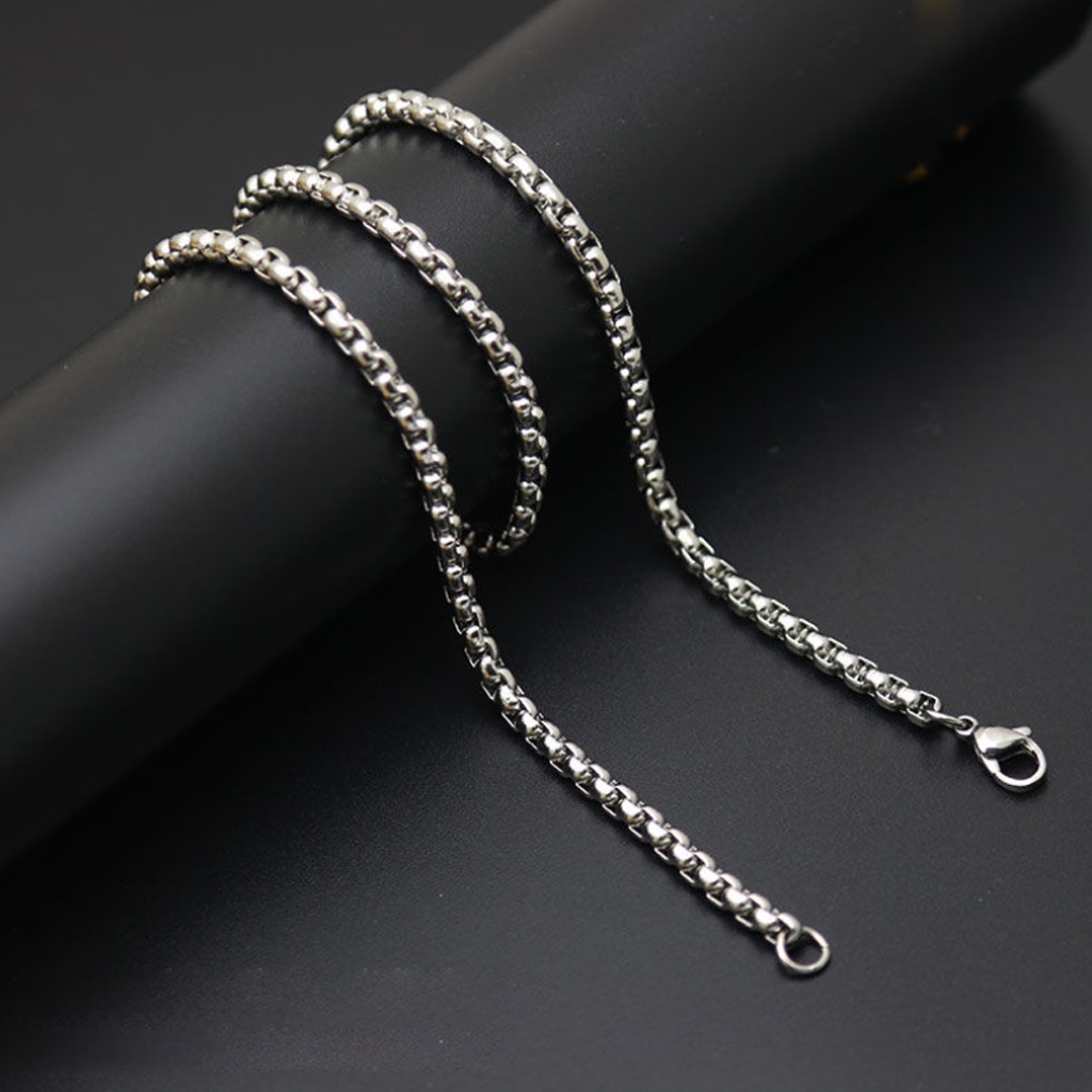 Dây chuyền nam nữ mắt xích mạ bạc sáng bóng, phong cách thời trang hiphop