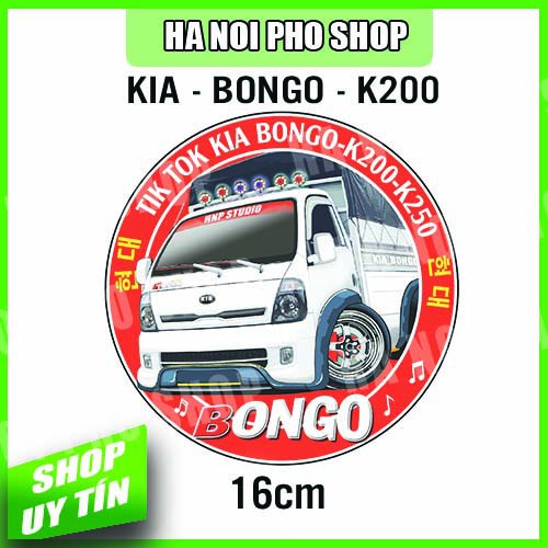 Cặp 02 Tem Logo Xe Tải KIA K200, K250, KIA BONGO, K190, Phản Quang | Hà Nội Phố Xe Tải [kèm quà tặng tem nhỏ 10k]