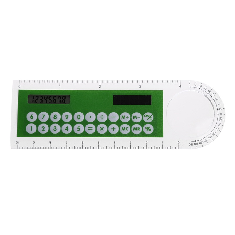 Thước kẻ có máy tính điện tử kỹ thuật số 2 trong 1 mini 10cm làm quà tặng cho trẻ em trường học văn phòng