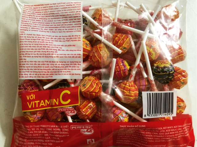 Kẹo mút Chupa Chups hương trái cây gói 500g ( 50 que ) | BigBuy360 - bigbuy360.vn