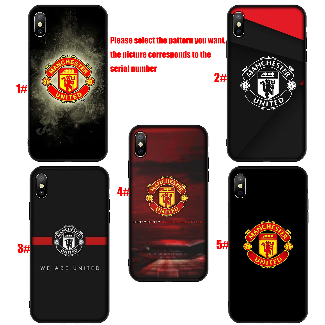 iPhone 12 Mini 11 Max Pro SE 2020 XR Phone Case Soft Silicone Casing Manchester United