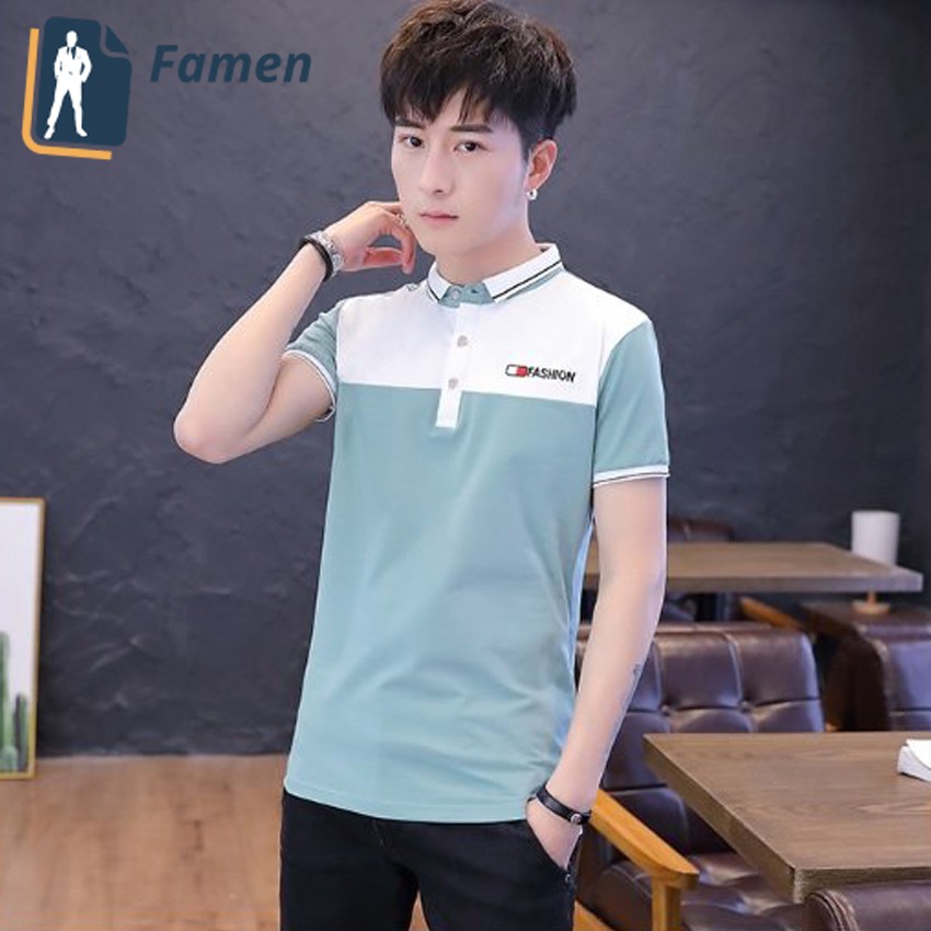 Áo Thun Nam đẹp và thời trang cổ bẻ có viền tại shop Famen | BigBuy360 - bigbuy360.vn