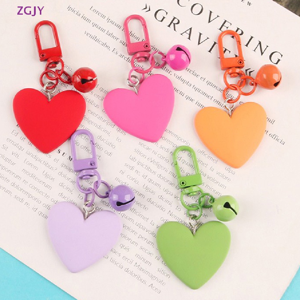 Móc Khóa Gắn Chuông Trái Tim Nhiều Màu Đáng Yêu Dành Cho Nữ Mới