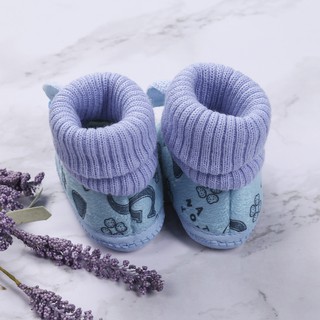 ◕Ω◕Giày bốt chống trượt sang trọng cho bé dành cho trẻ em Tất đế nơ buộc dây