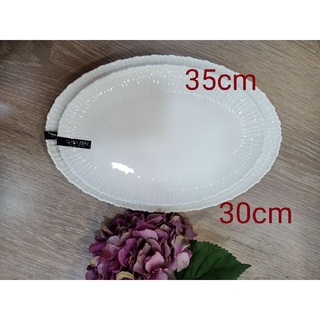 Đĩa sứ trắng Lock&lock vân ngọc trai