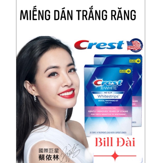 (Bill_sẵn) Miếng dán trắng răng crest Mỹ