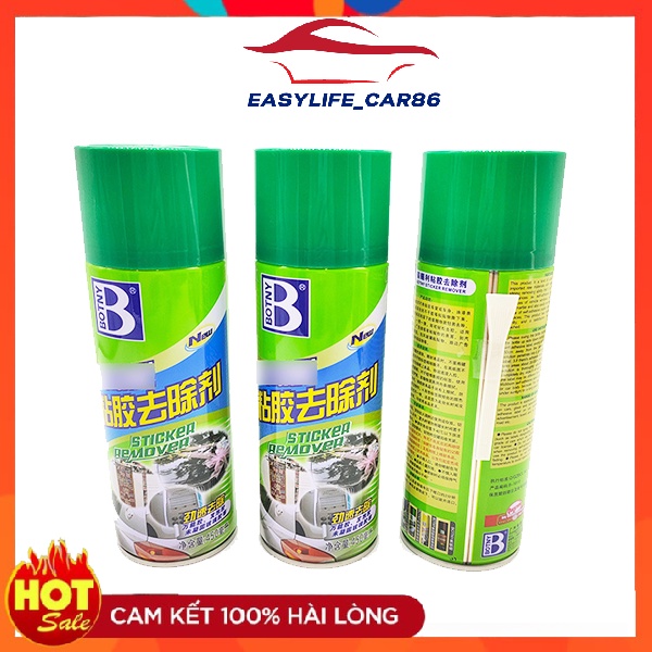 Hóa Chất Tẩy Rửa Siêu Sạch Chai Xịt Botny 450 Ml Tẩy Sơn, Băng Keo 3M, Nhựa Đường, Vết Băng Dính Giá Rẻ Cực Tiện Lợi