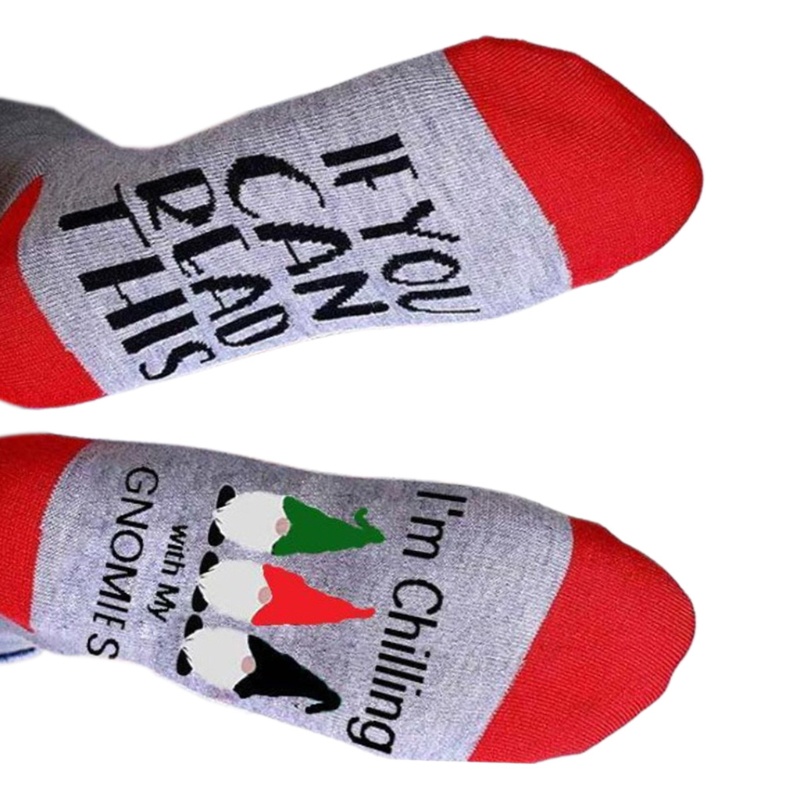 Xiangbao Tất Cotton In Chữ If You Can Read This Gnomes Vui Nhộn Cho Người Lớn