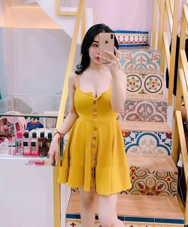 ĐẦM 2 Dây THUN LEN TẰM DÁNG NGẮN 😍