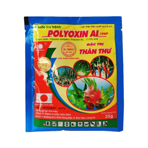 Thuốc trừ bệnh POLYOXIN AL 10WP (polyxin b) - ĐẶC TRỊ THÁN THƯ - 25g