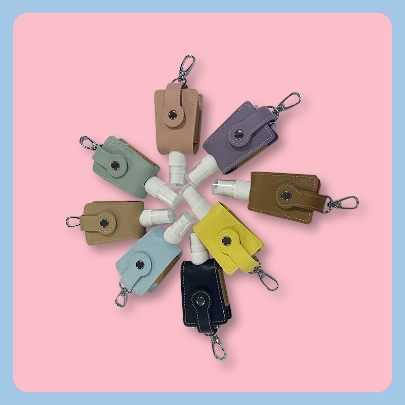 Chai Xịt Cồn Khử Trùng Bằng Da Dạng Lỏng Sử Dụng Một Lần Có Móc Khóa Tiện Lợi Cho Du Lịch