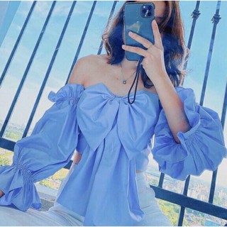 Đầm nơ trễ vai dễ thương
