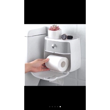 [Kho sỉ]  Hộp đựng giấy vệ sinh thông minh 2in 1 Ecoco