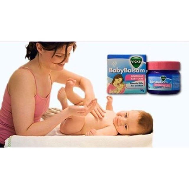 Dầu bôi Vicks BabyBalsam giữ ấm giảm ho cho bé 50g