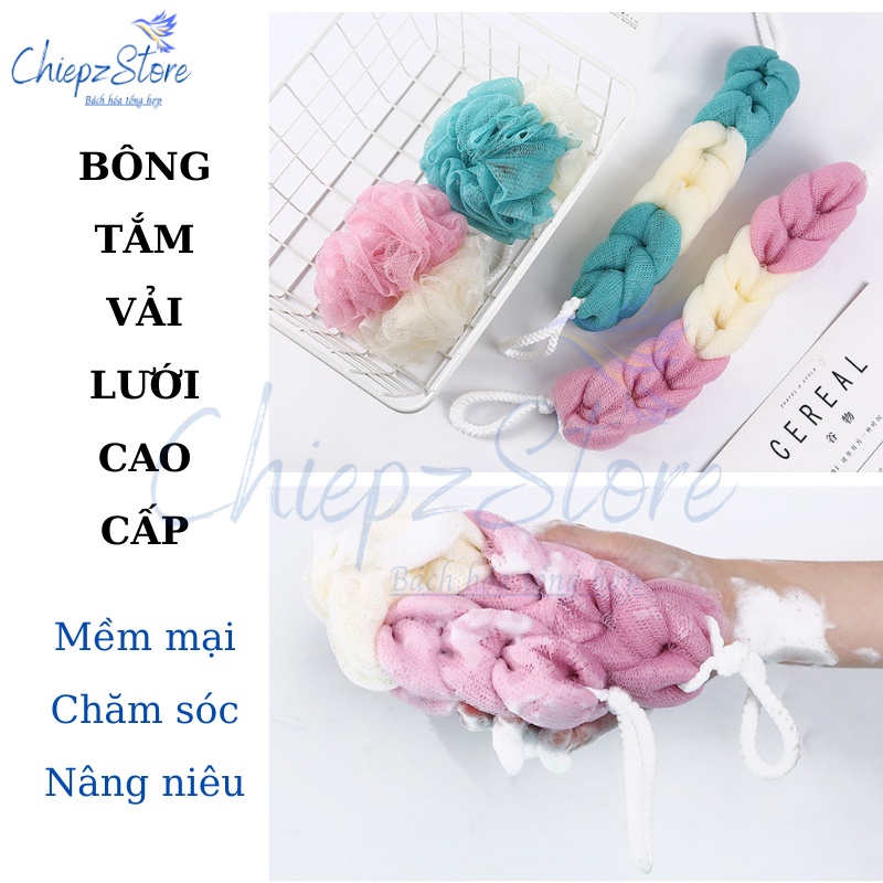 Bộ bông tắm vải lưới cao cấp